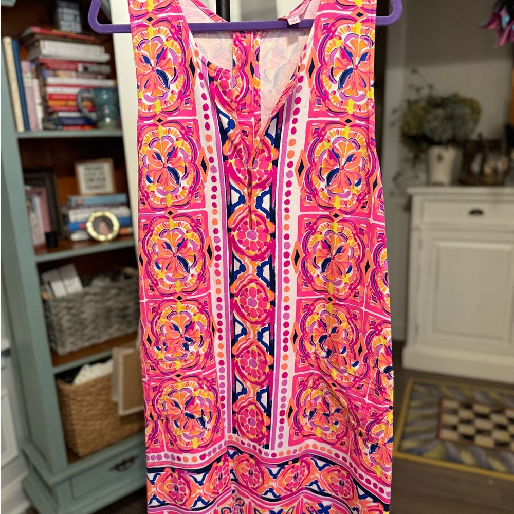 Lilly Pulitzer Pink and Orange Geometric Mini Dress